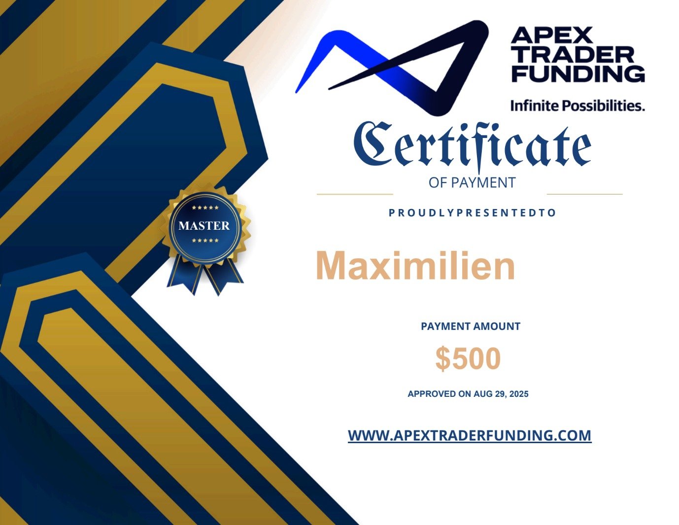 Certification trading de Maximilien
